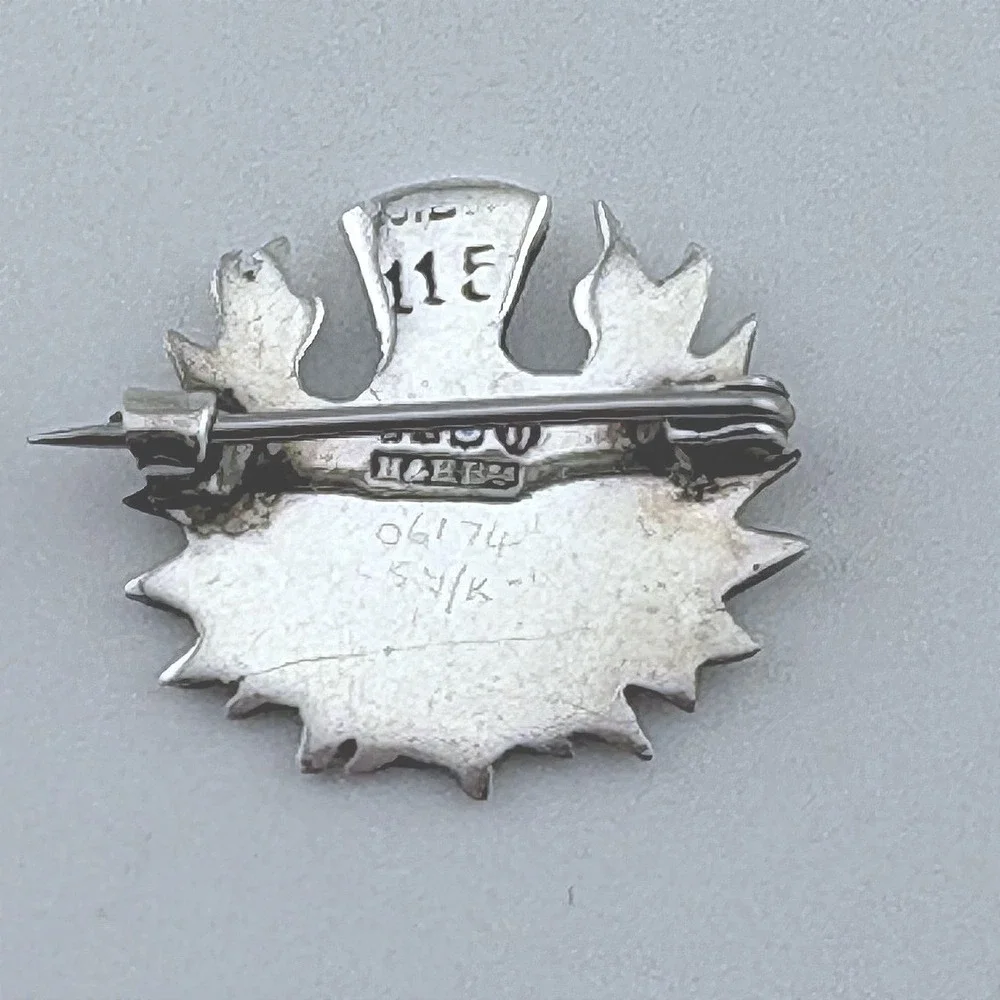 1921 Henderson & Horner Brothers 925 Sterling Silver Scottish Thistle Brooch